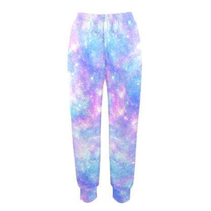 Galaxy Stardust Pastel Color Print Women's Casual Track Pants