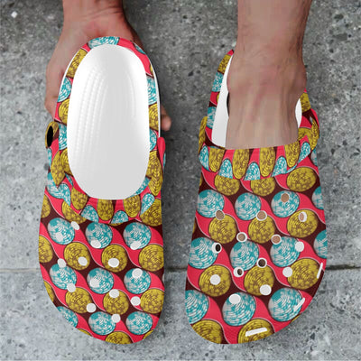 African Fashion Print Pattern Unisex Clogs Shoes