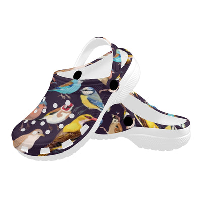 Bird Cute Print Pattern Unisex Clogs Shoes