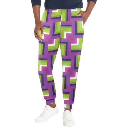 Optical illusion Pattern Print Design A05 Men's Casual Track Pants