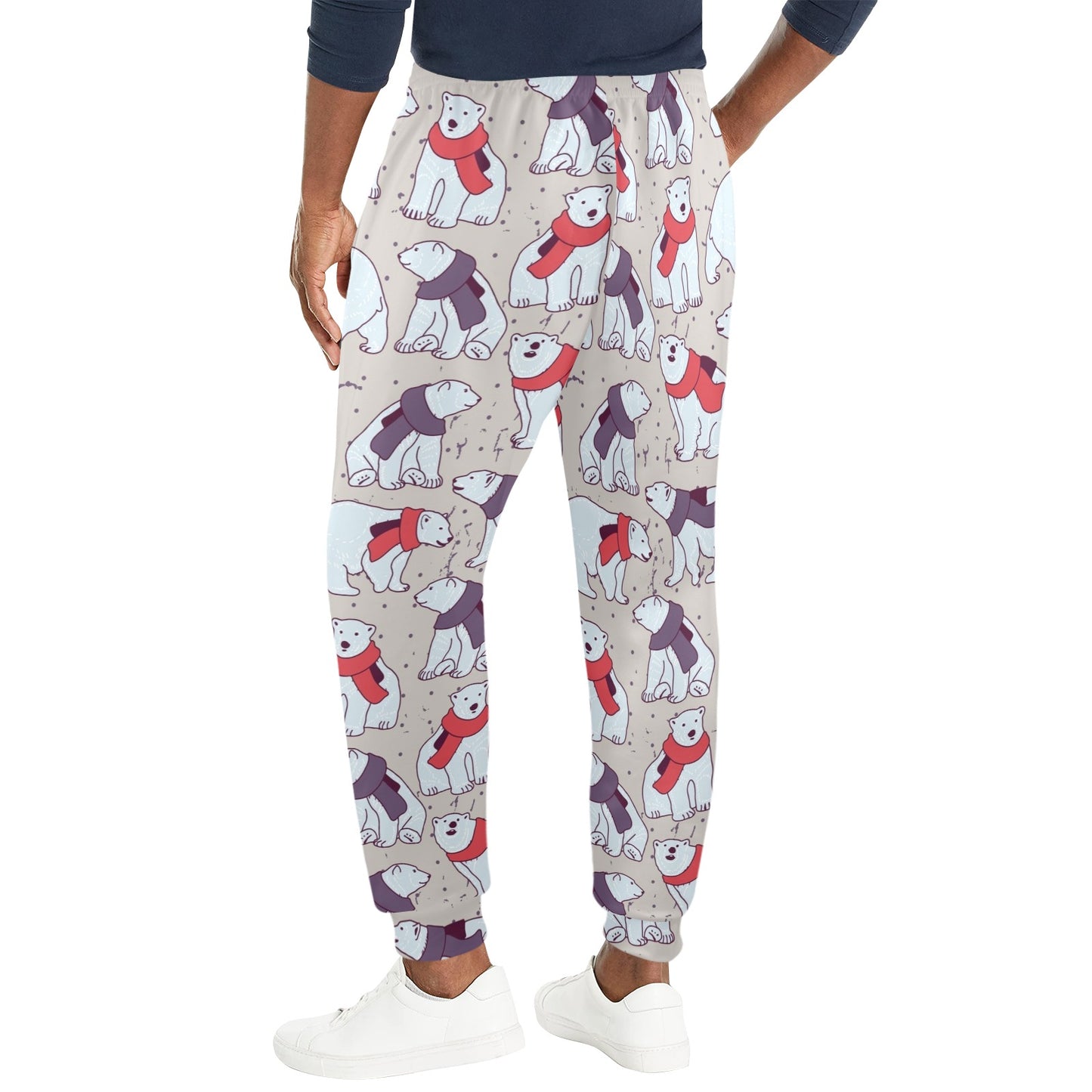 Polar Bear Pattern Print Design PB04 Men's Casual Track Pants