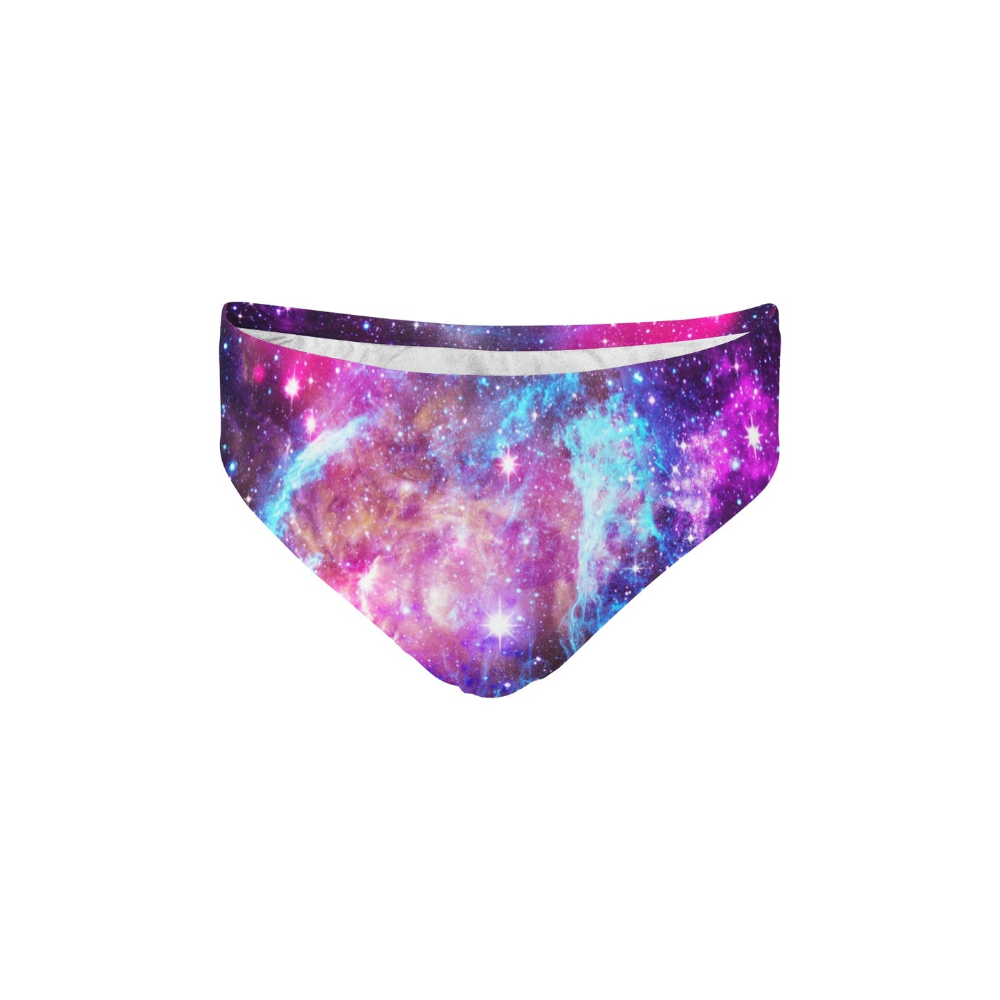 Galaxy Night Purple Space Print Men's Swimming Briefs