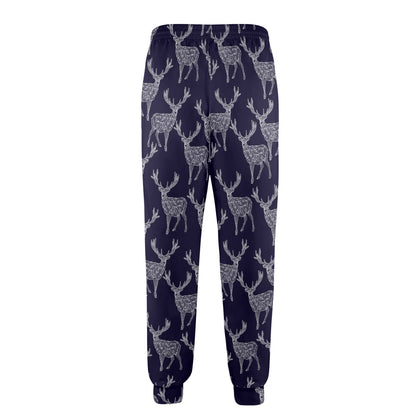 elk Design Print Pattern JJ0196 Men's Casual Track Pants