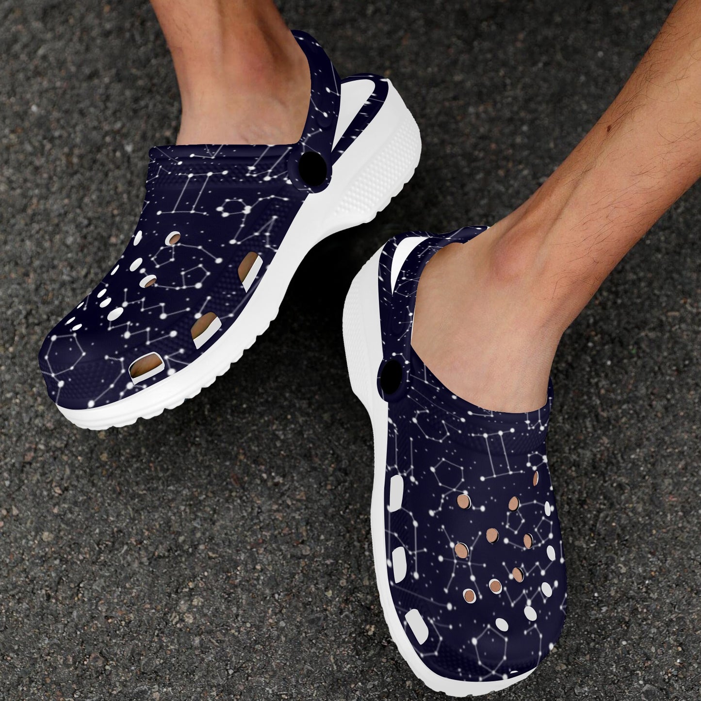 Zodiac Pattern Design Print Unisex Clogs Shoes