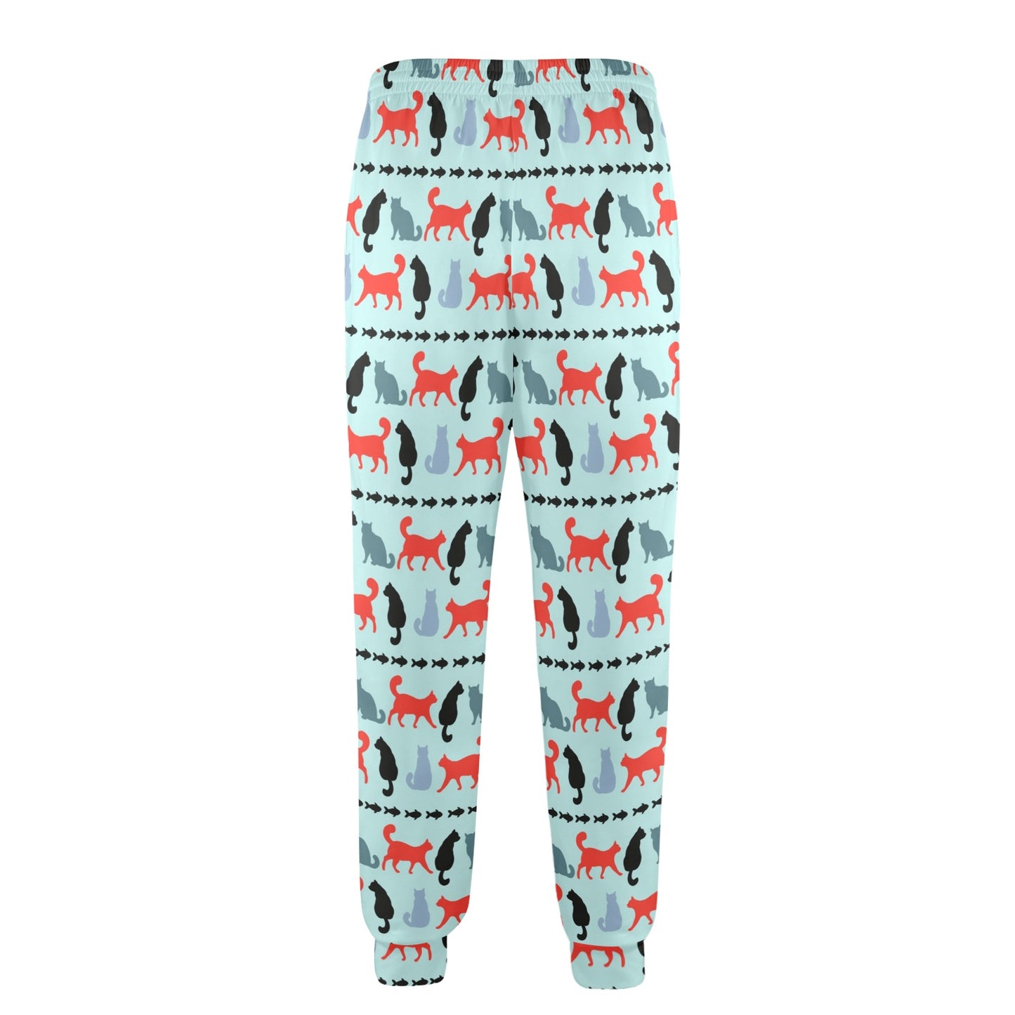 Kitten Design Print Pattern JJ0359 Men's Casual Track Pants