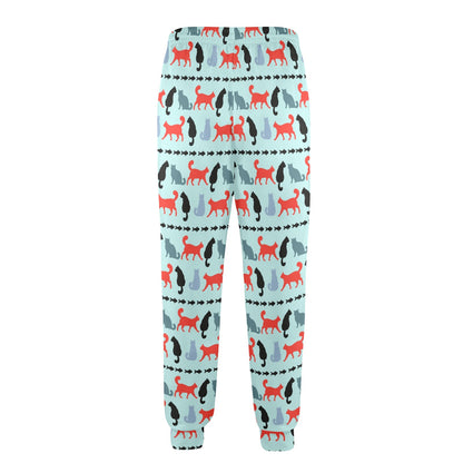 Kitten Design Print Pattern JJ0359 Men's Casual Track Pants