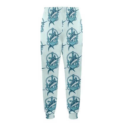 Swordfish Pattern Print Design 03 Men's Casual Track Pants