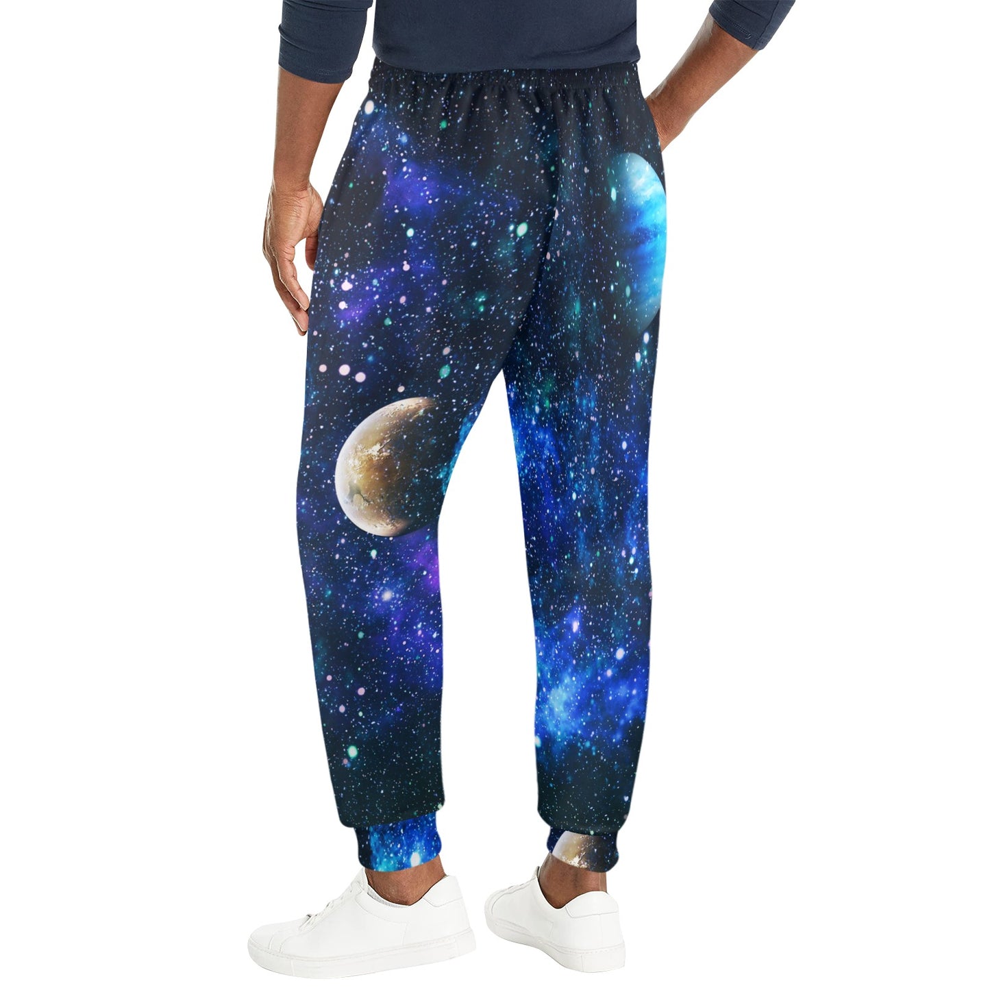 Galaxy Stardust Planet Space Print Men's Casual Track Pants