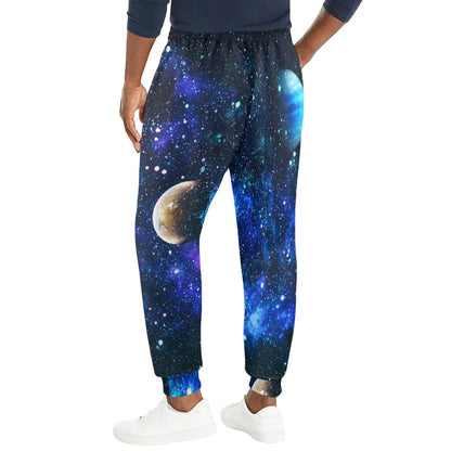 Galaxy Stardust Planet Space Print Men's Casual Track Pants