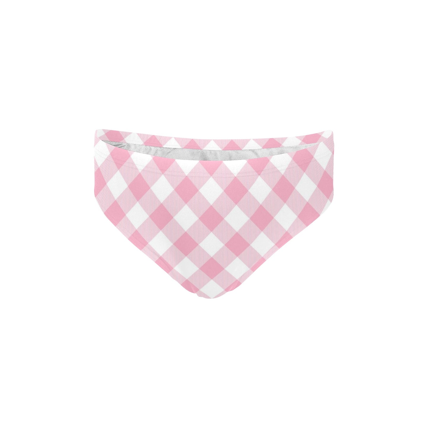Gingham Pink Pattern Print Design 02 Men's Swimming Briefs