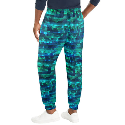 Mermaid Scales Pattern Print Design 06 Men's Casual Track Pants