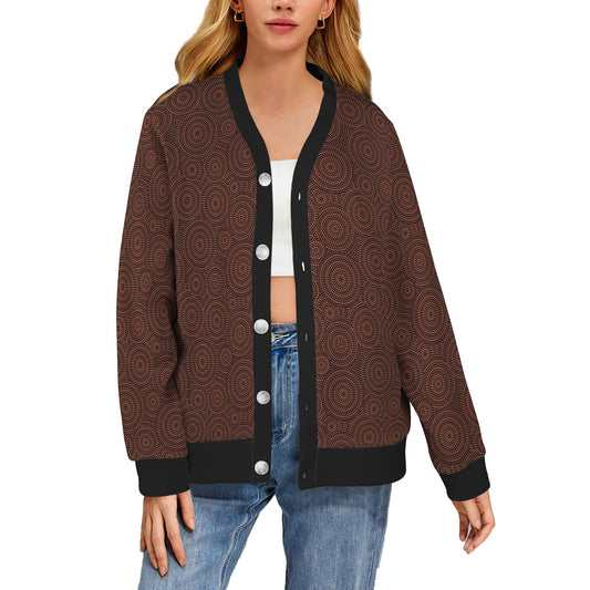 Aboriginal Pattern Print Design 02 Women's Cardigan