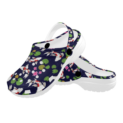 Koi Carp Pattern Design Themed Print Unisex Clogs Shoes