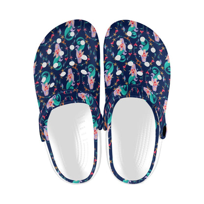 Mermaid Girl Cute Design Print Unisex Clogs Shoes