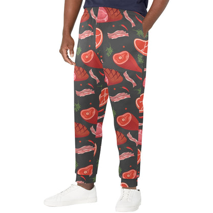 Meat Pattern Print Design 03 Men's Casual Track Pants