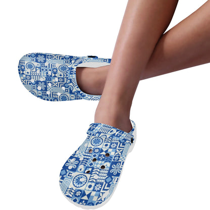 Swedish Print Pattern Unisex Clogs Shoes