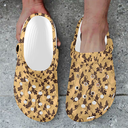 Wine Grape Design Print Unisex Clogs Shoes