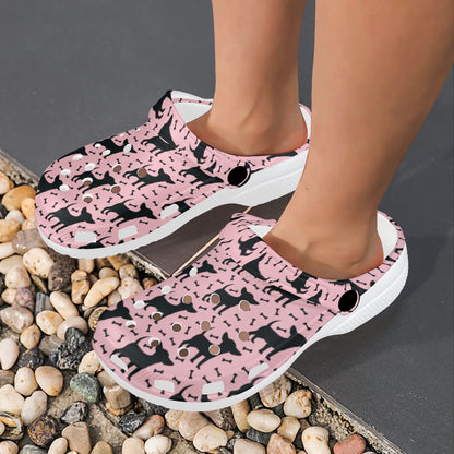 Chihuahua Pink Print Pattern Unisex Clogs Shoes