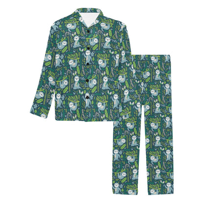 Sloth Print Design LKS304 Men's Long Pajama Set