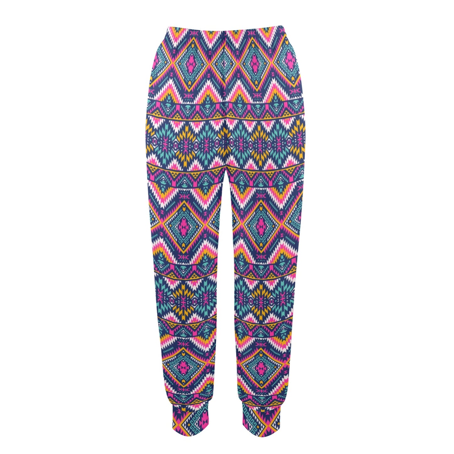 Indian Navajo Pink Themed Design Print Women's Casual Track Pants