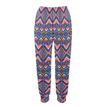 Indian Navajo Pink Themed Design Print Women's Casual Track Pants