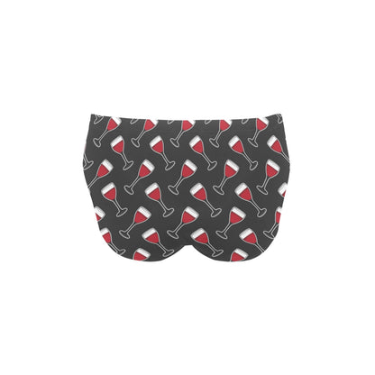 Wine Print Design LKS308 Men's Swimming Briefs