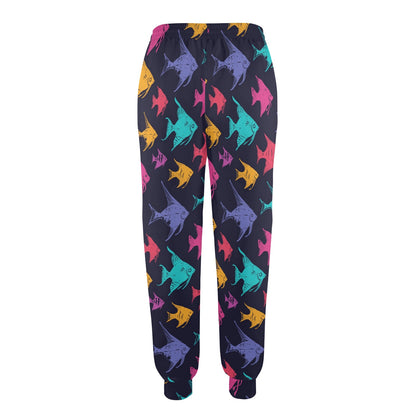 Angelfish Colorful Pattern Print Design 03 Women's Casual Track Pants