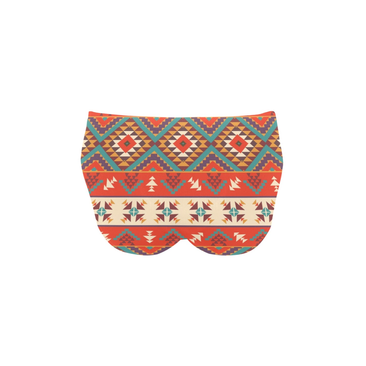 Aztec Red Print Pattern Men's Swimming Briefs