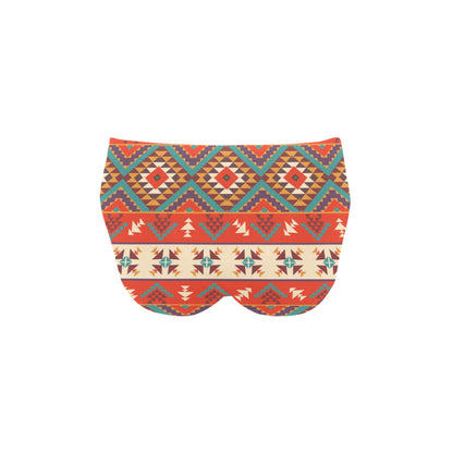 Aztec Red Print Pattern Men's Swimming Briefs