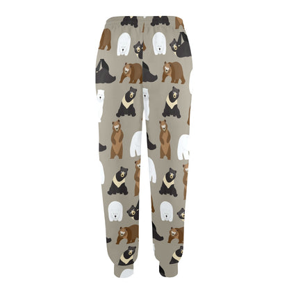Bear Pattern Print Design BE03 Women's Casual Track Pants