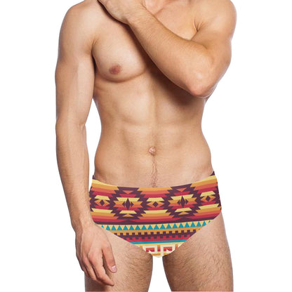 Tribal Aztec Vintage Men's Swimming Briefs