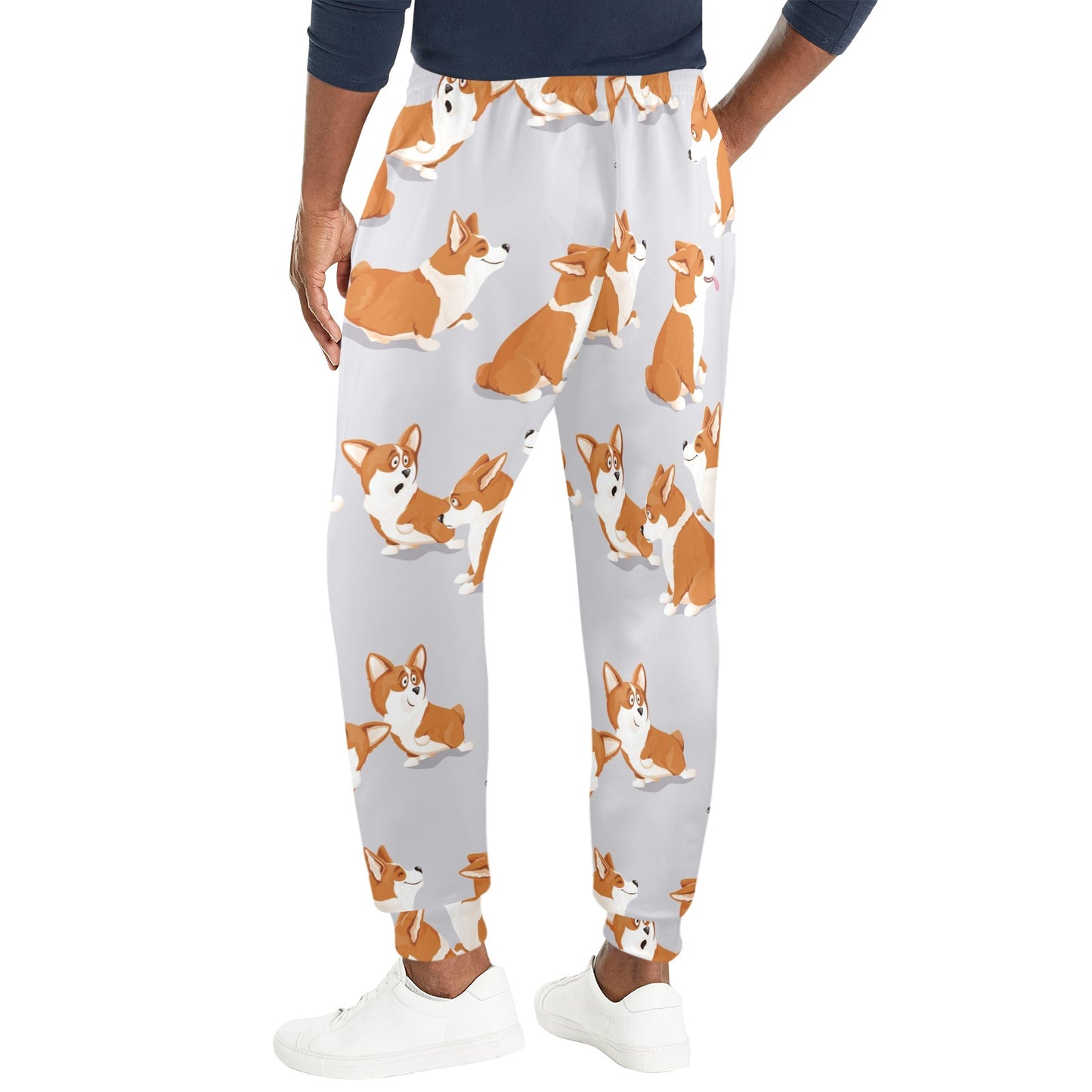 Pembroke Welsh Corgis Pattern Print Design A04 Men's Casual Track Pants