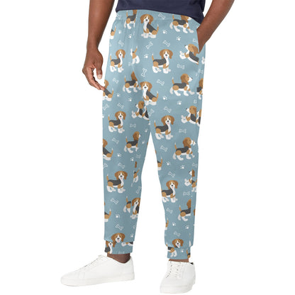 Beagle Pattern Print Design 02 Men's Casual Track Pants