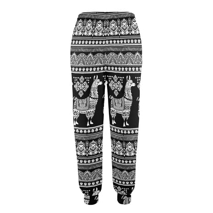 Llama Aztec Style Pattern Print Design 01 Women's Casual Track Pants