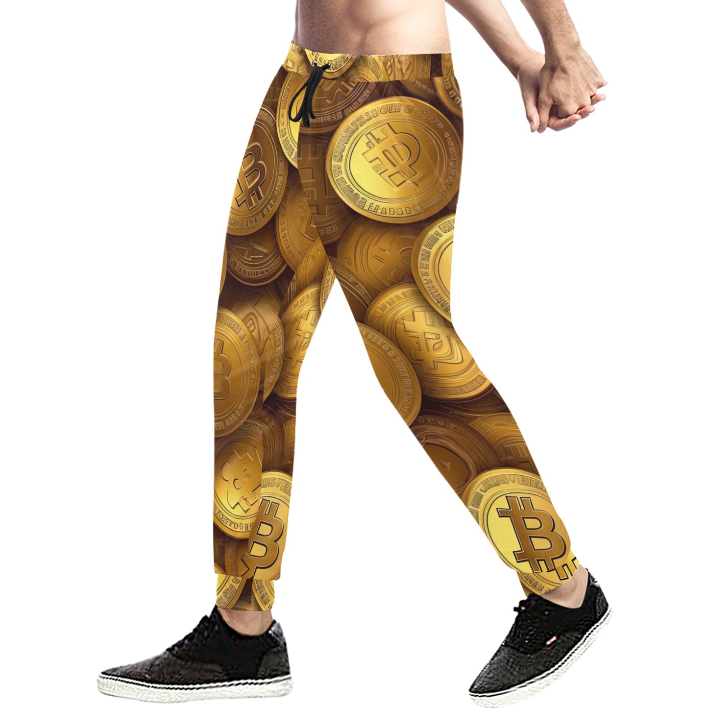 Bitcoin Blockchain Print Pattern Design BTC1 Men's Sweatpants