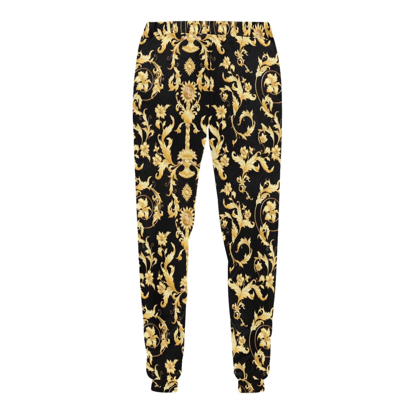 Baroque Golden Pattern Print Design 04 Men's Sweatpants