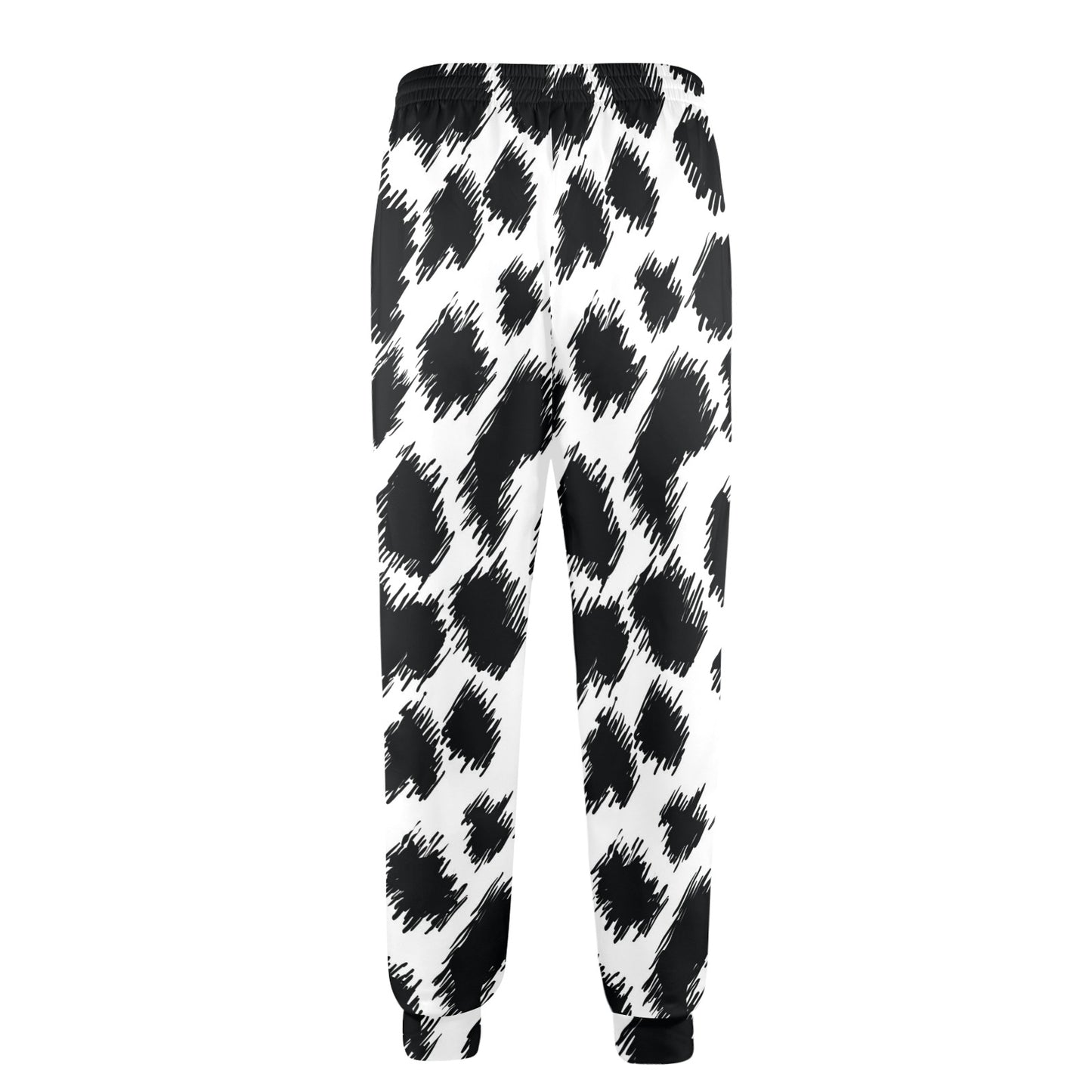 Cheetah Black Print Pattern Men's Casual Track Pants