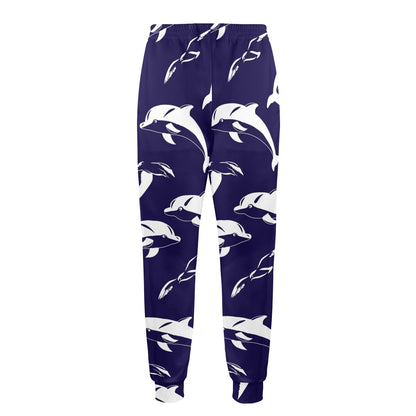 dolphin Design Print Pattern JJ0131 Men's Casual Track Pants