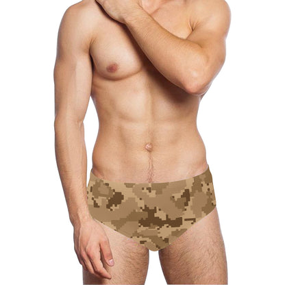ACU Desert Digital Pattern Print Design 01 Men's Swimming Briefs