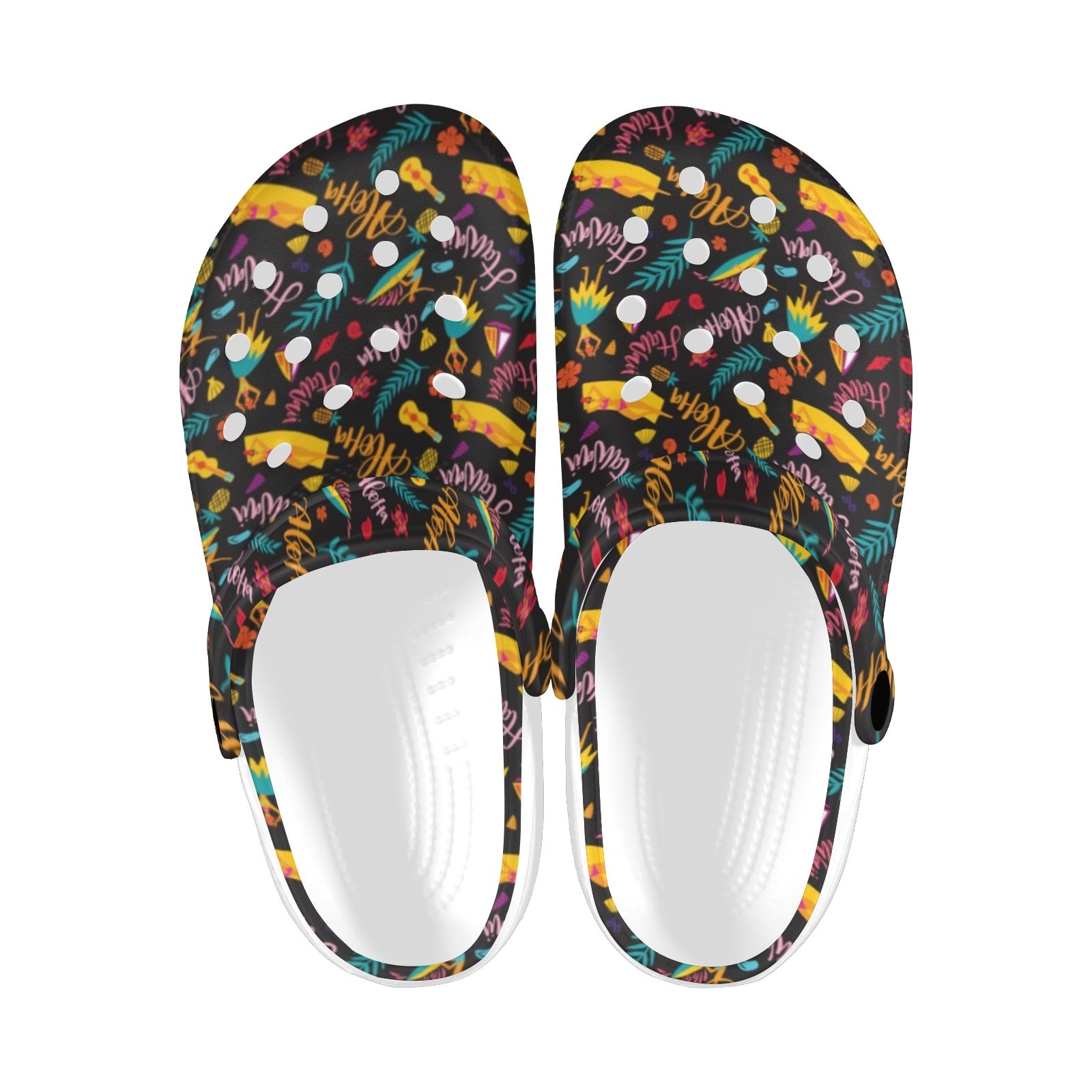 Aloha Hawaii Summer Design Themed Print Unisex Clogs Shoes