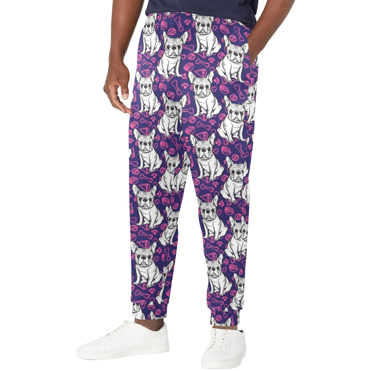 French Bulldogs Design Print Pattern JJ0226 Men's Casual Track Pants