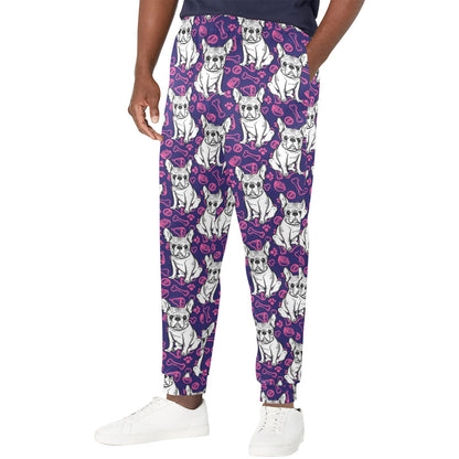 French Bulldogs Design Print Pattern JJ0226 Men's Casual Track Pants