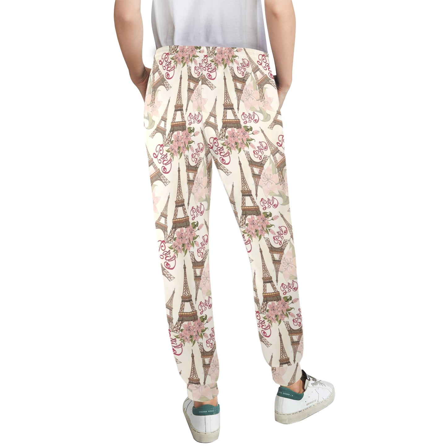 eiffel tower Design Print Pattern JJ0178 Women's Casual Track Pants