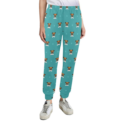 Boxers Pattern Print Design 03 Women's Casual Track Pants