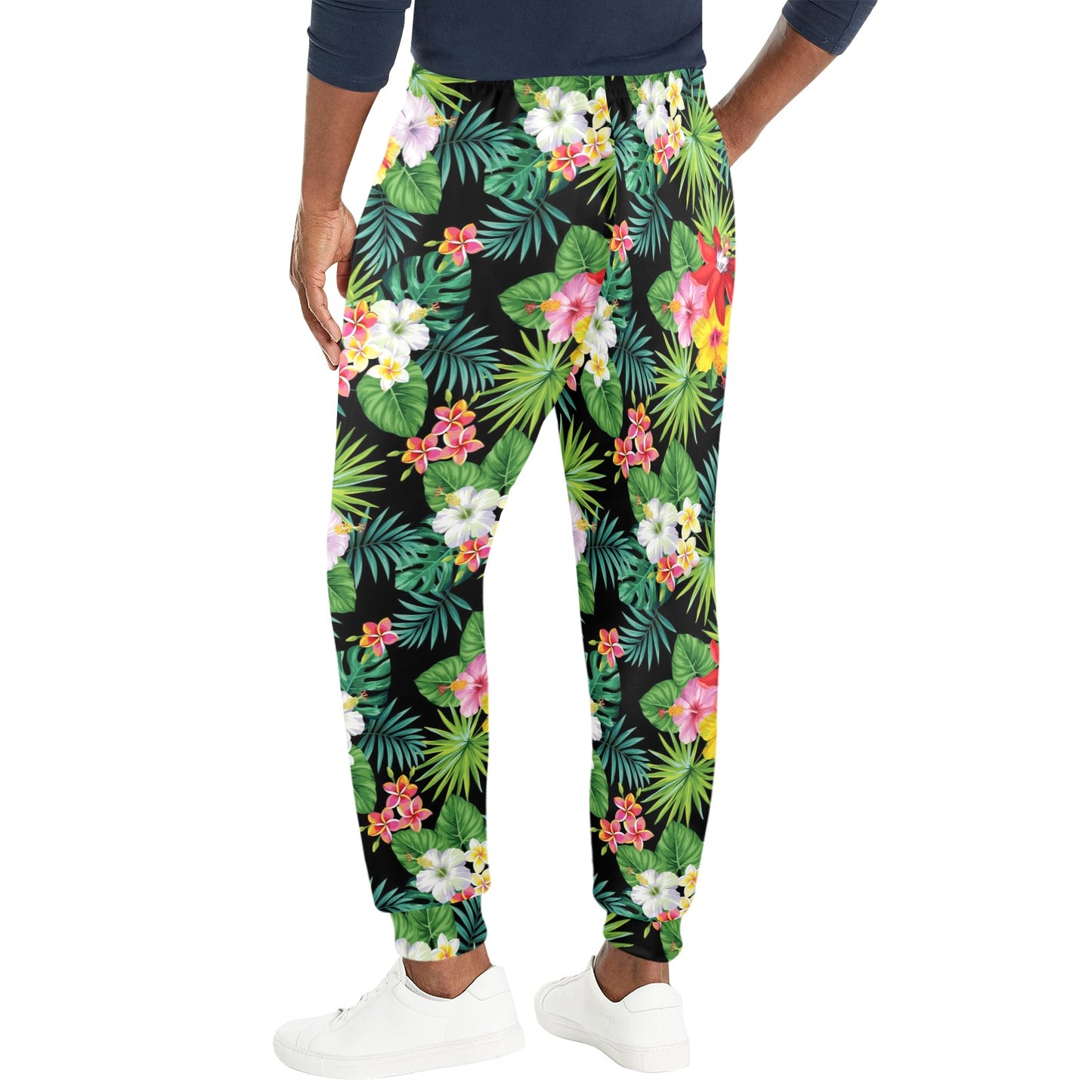Hibiscus Hawaiian flower tropical Men's Casual Track Pants