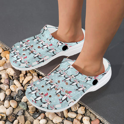Penguin Sking Design Unisex Clogs Shoes