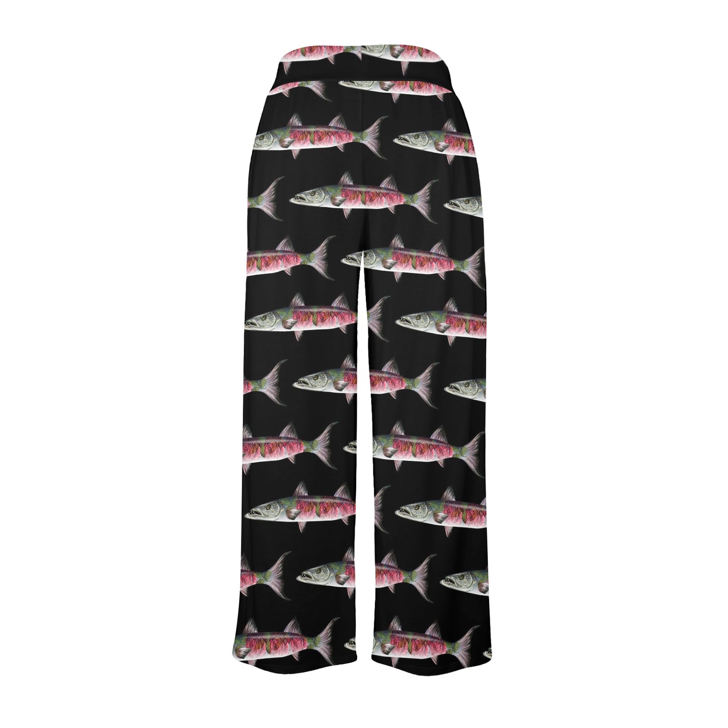 Barracuda Pattern Print Design 02 Women's Wide Leg Lounge Pants