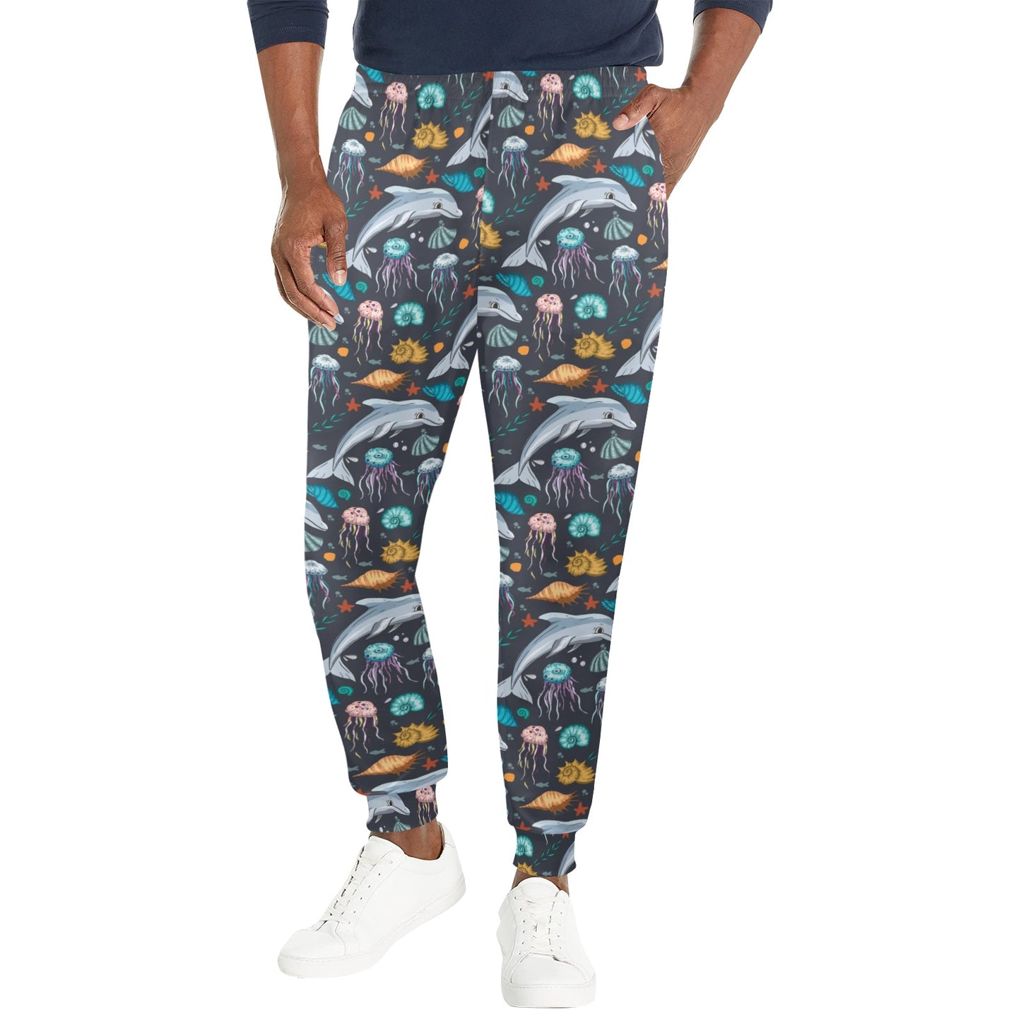 Underwater Dolphin Print Design LKS304 Men's Casual Track Pants