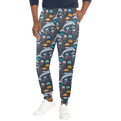 Underwater Dolphin Print Design LKS304 Men's Casual Track Pants
