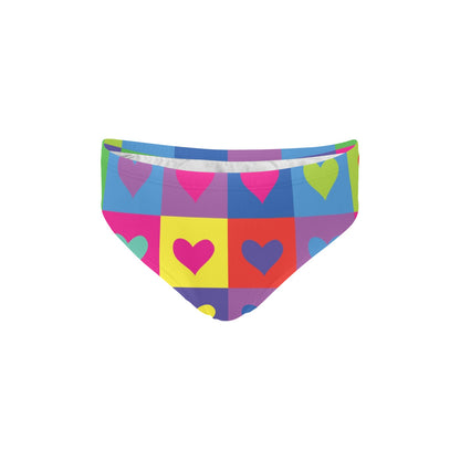 Pop Art Heart Pattern Print Design A01 Men's Swimming Briefs
